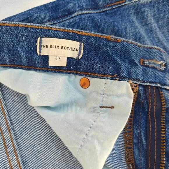 Madewell The Slim Boyjean Jeans Size 27 Medium Wash Straight Leg Denim - Picture 4 of 6